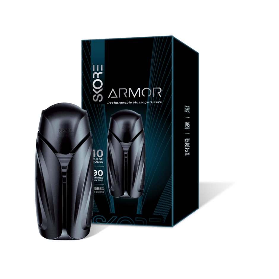 Skore Armour - Rechargeable Massage Sleeve Storker | Waterproof - Magnetic rechargeble Charging