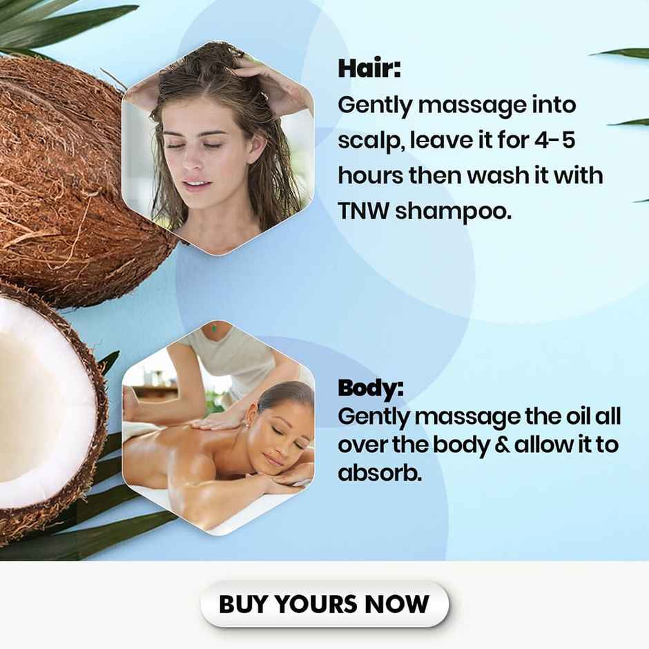 Tnw The Natural Wash Virgin Coconut Oil| Strong Hair And Soft Skin