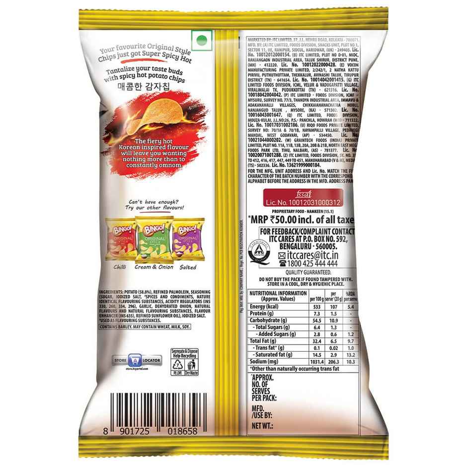 Bingo! Original Style Potato Chips | Korean Style