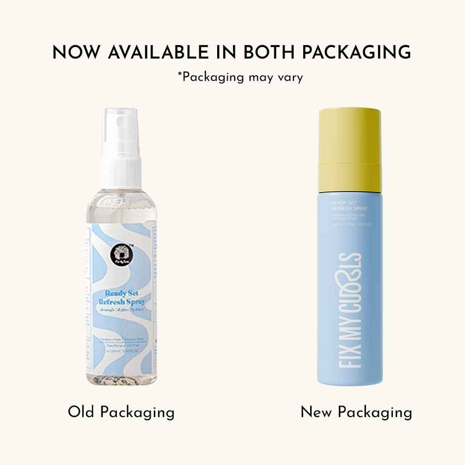 Fix My Curls Ready Set Refresh Spray With Aloe Vera | Anti Frizz Curly Hair Detangling Spray