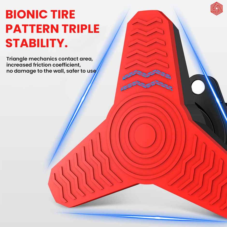 Boldfit Adjustable Pull Up Bars For Home Workout Chin Up Bar - Red Black