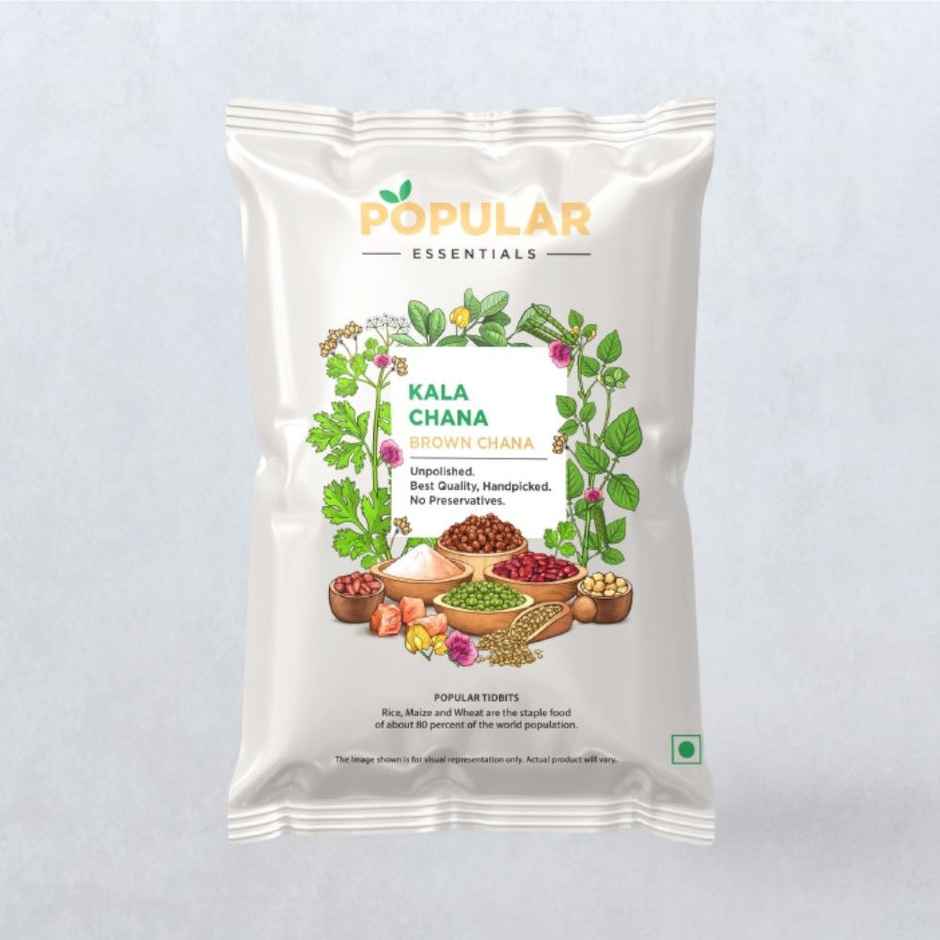 Popular Essentials Green Moong Whole(500gms) & Popular Essentials Black Brown Chana (Un-Polished)(500gms) Combo