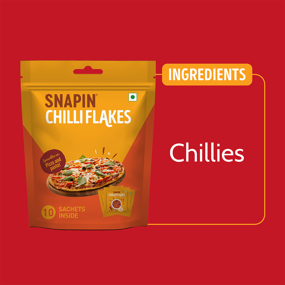 Snapin Chilli Flakes Sachet Pouch