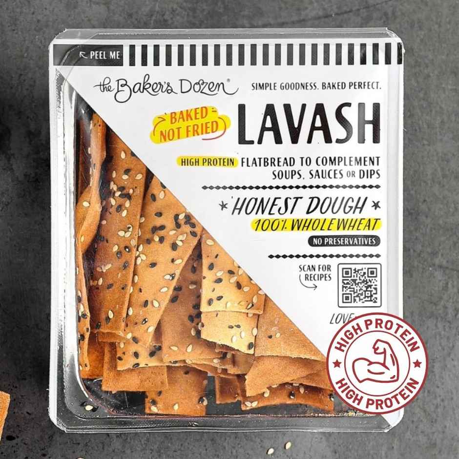 The Baker'S Dozen Wholewheat Lavash(100gms) & The Baker'S Dozen Ragi Crackers(100gms) Combo