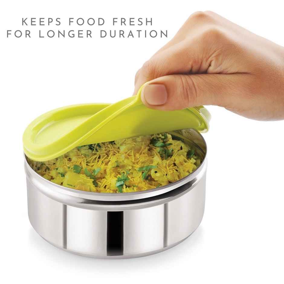 Magnus Stainless Steel Easy Lock Container - 400Ml | Leak-Proof Airtight & Bpa Free