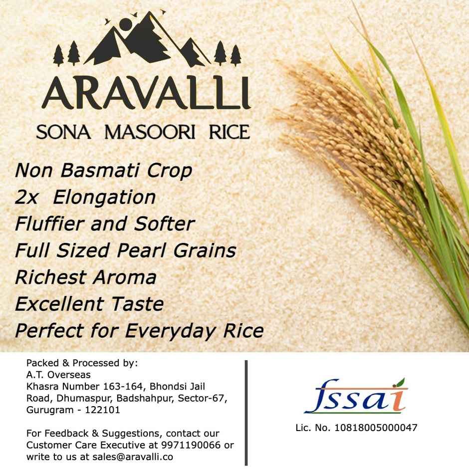Aravalli Sona Masoori Rice