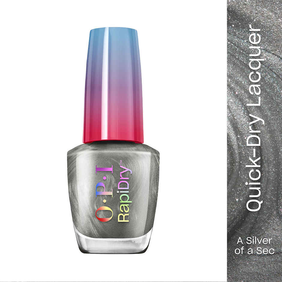 OPI Rapidry Nail Polish A Silver Of A Sec Quick Dry Smudge Proof