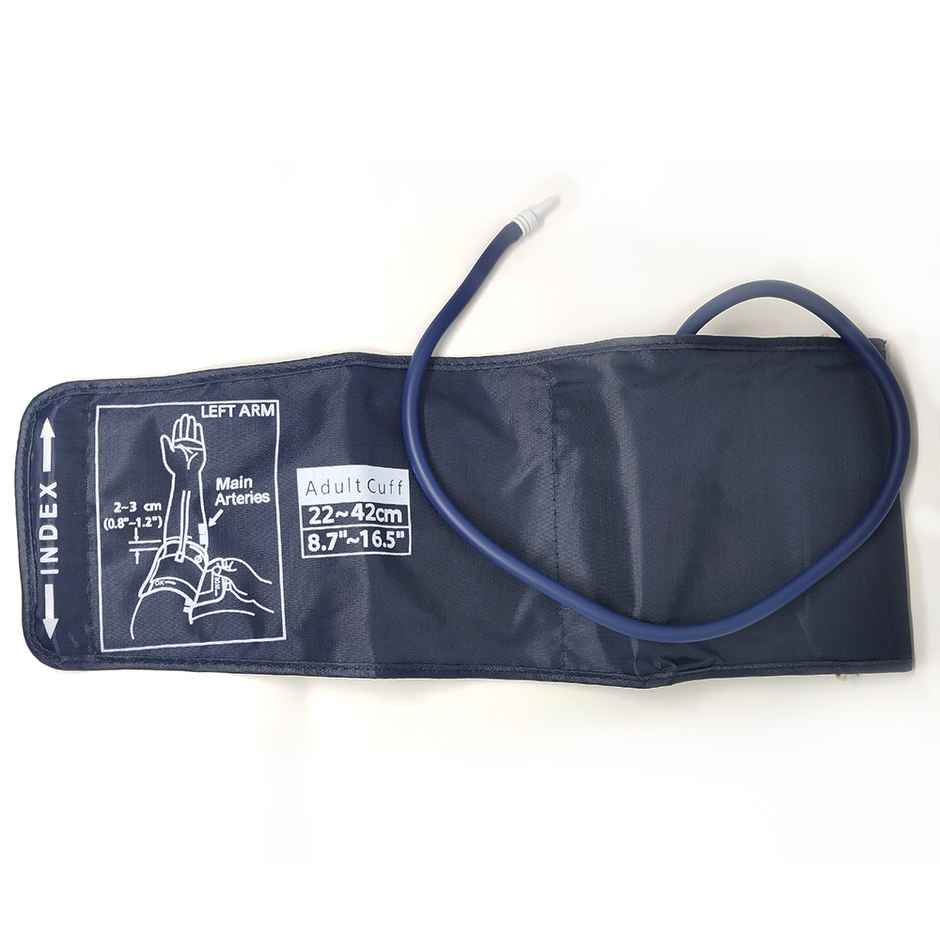 Sahyog Wellness Single Tube Extra Long XXL Size Blood Pressure Monitor Machine Cuff - Dark Blue