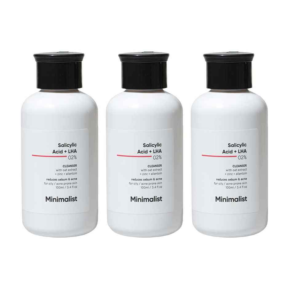 Minimalist Anti-Acne 02% Salicylic Acid + LHA Face Cleanser Face Wash | Combo