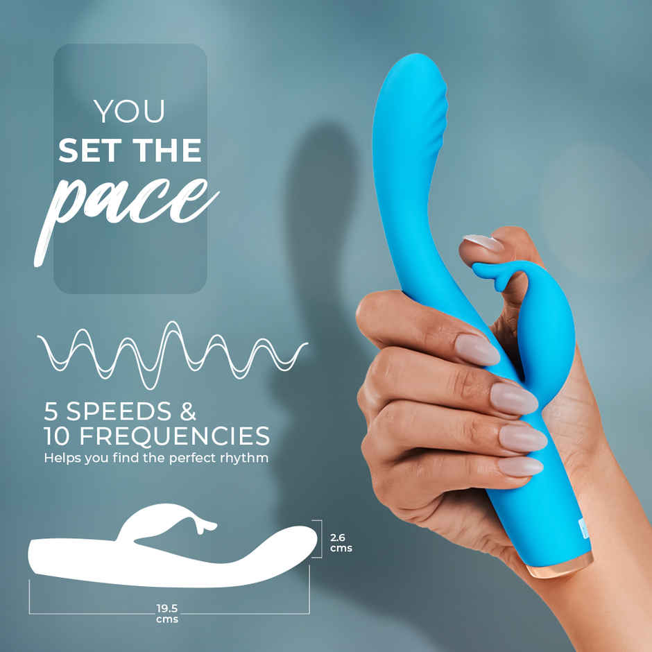 MsChief Crescendo Dual Spot 10 Frequencies And 5 Speeds | Bent Angle | Waterproof | Massager
