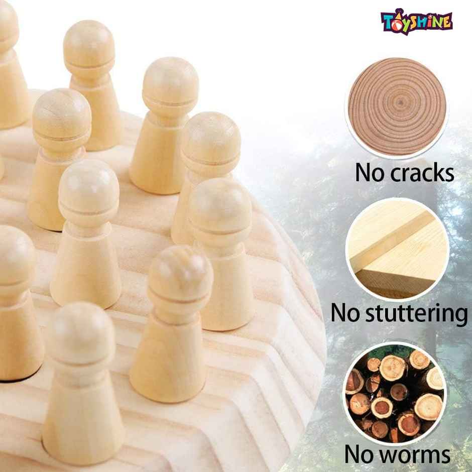 Toyshine Wooden Memory Match Stick Chess Game Set Board Game For Boys And Girls Age 3 And Up, Kids