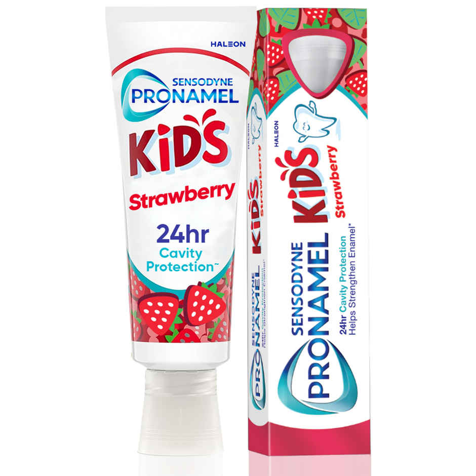 Sensodyne Pronamel Kids Toothpaste, 24Hr Cavity Protection, for 2+ Yrs (Strawberry Flavour)