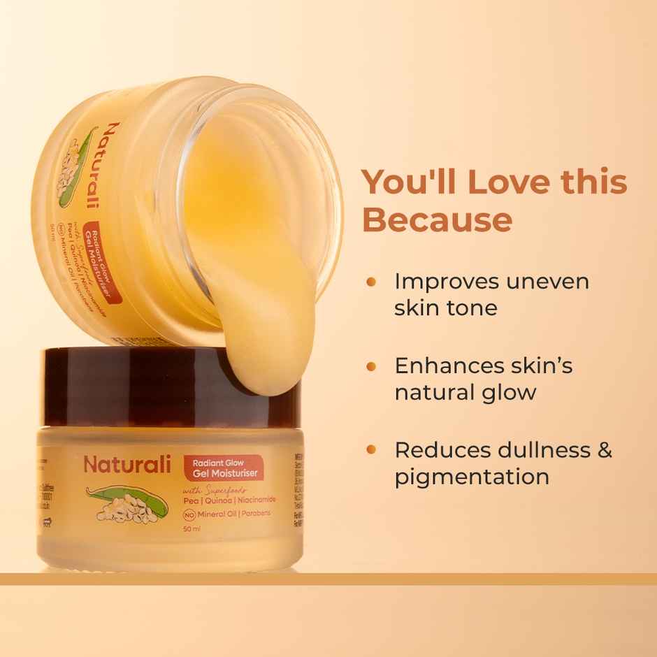 Naturali Radiant Glow Gel Moisturiser With Pea Quinoa & Niacinamide