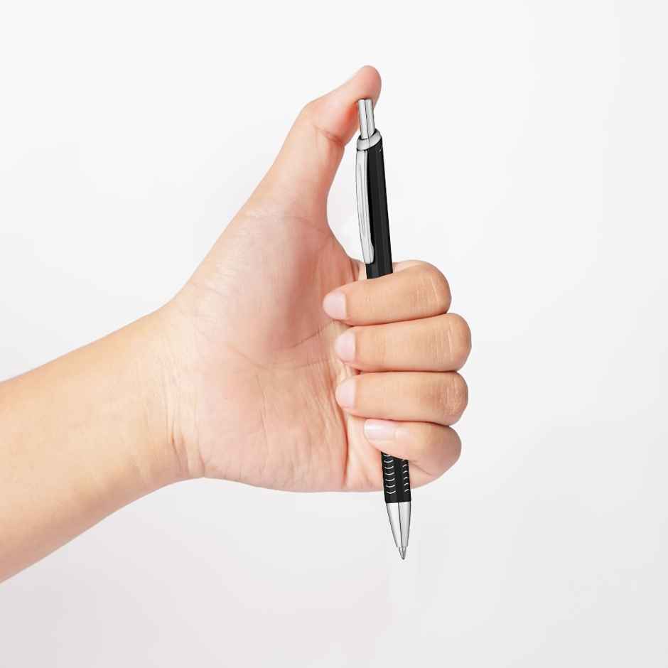 Pentel BL447 Energel Metal Lite Single Blister Black Body Black Ink