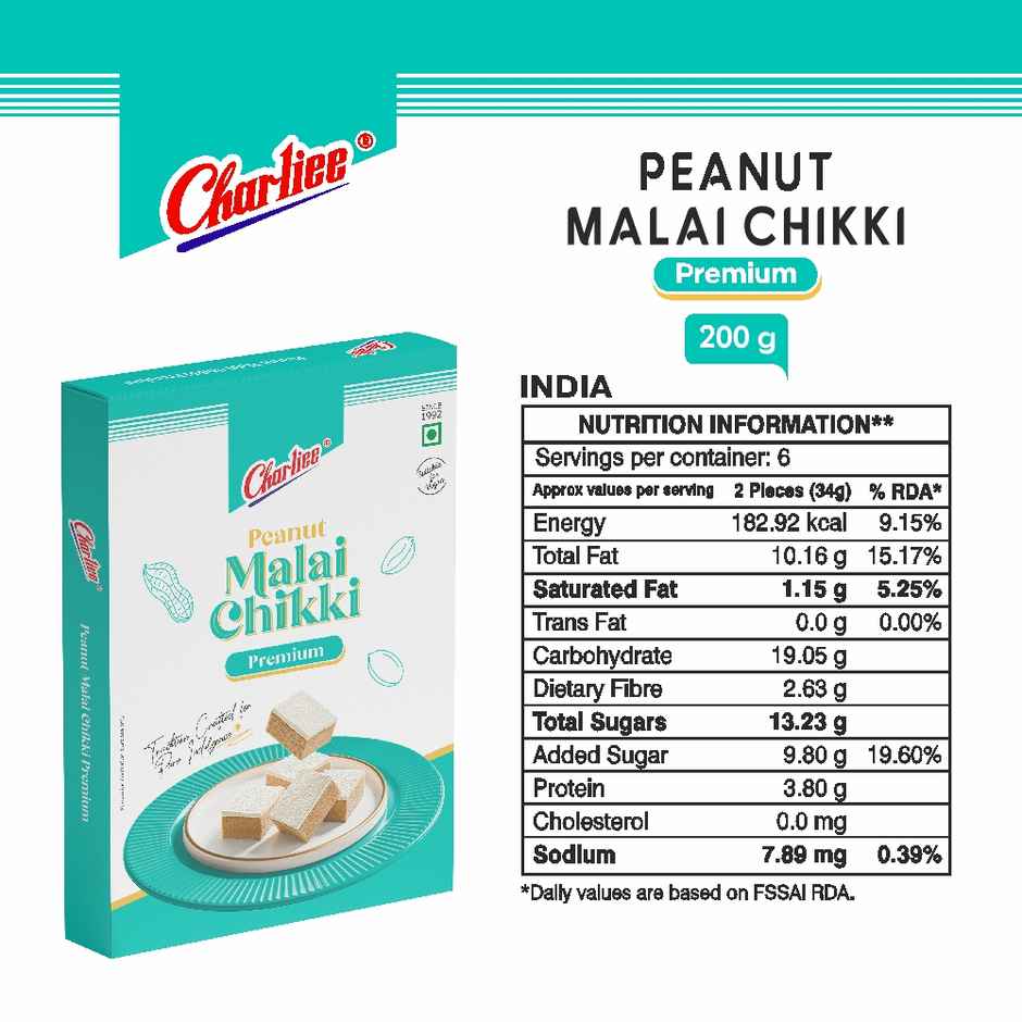 CHARLIEE Peanut Malai Chikki Premium