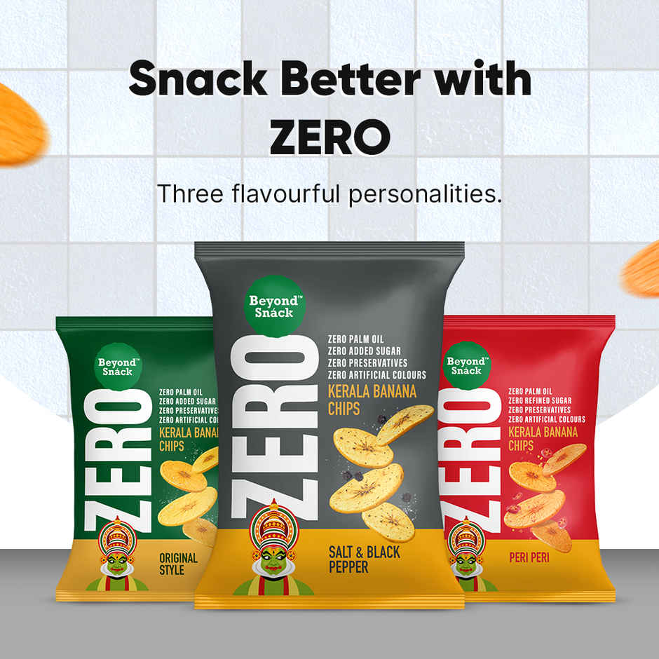 Beyond Snack Zero Kerala Banana Chips Salt & Black Pepper