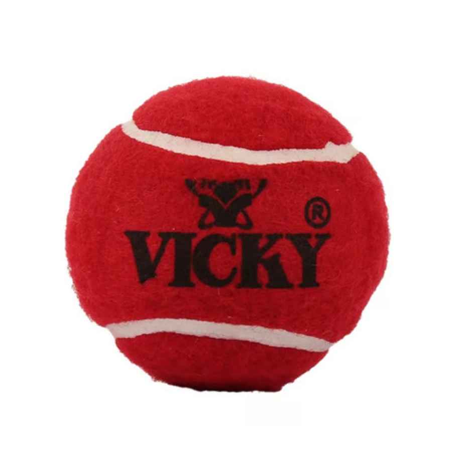 Vicky Heavyweight Rubber Cricket Ball | Red | Durable and Reliable