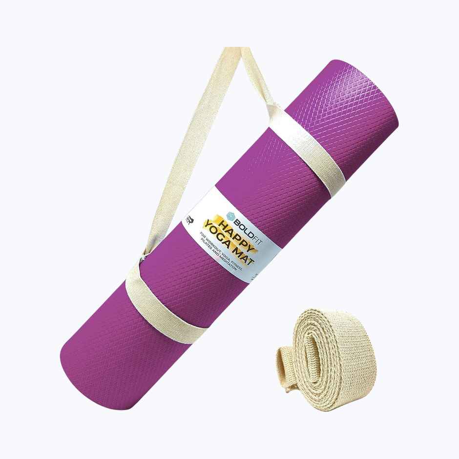 Boldfit 6Mm Yoga Mat | Durable Eva Material For Comfortable Workouts - Purple (1pc) & Dr. Morepen Multivitamins For Women With Calcium For Energy & Immunity Boost - 60 Veg Tablets (1pc) Combo