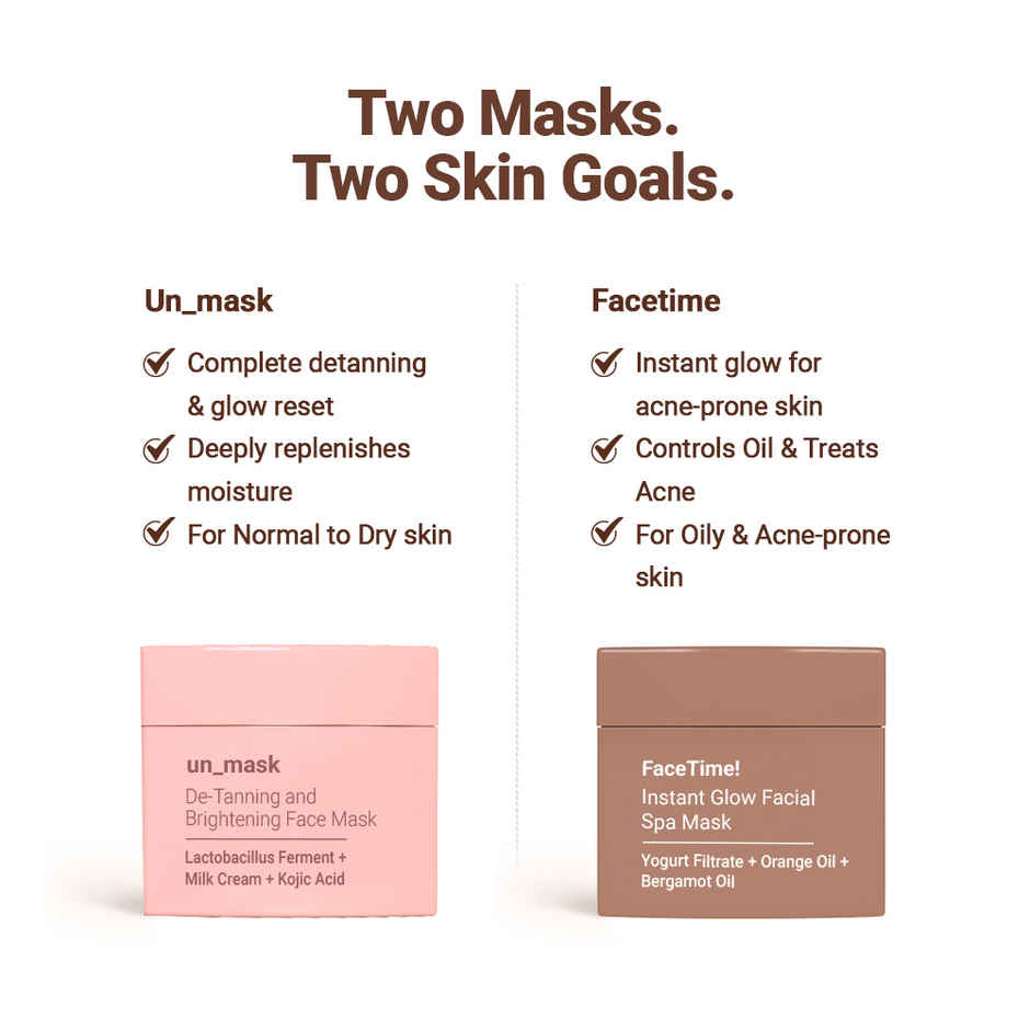 Be Neude Instant Facial Face Mask With Yogurt & Orange Oil For Pore-Smooth, De-Tanned Skin