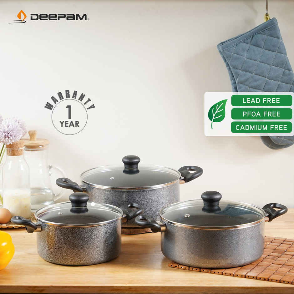 Deepam DeluxeCasserole 215 + 235 + 255 Set of 3 pcs