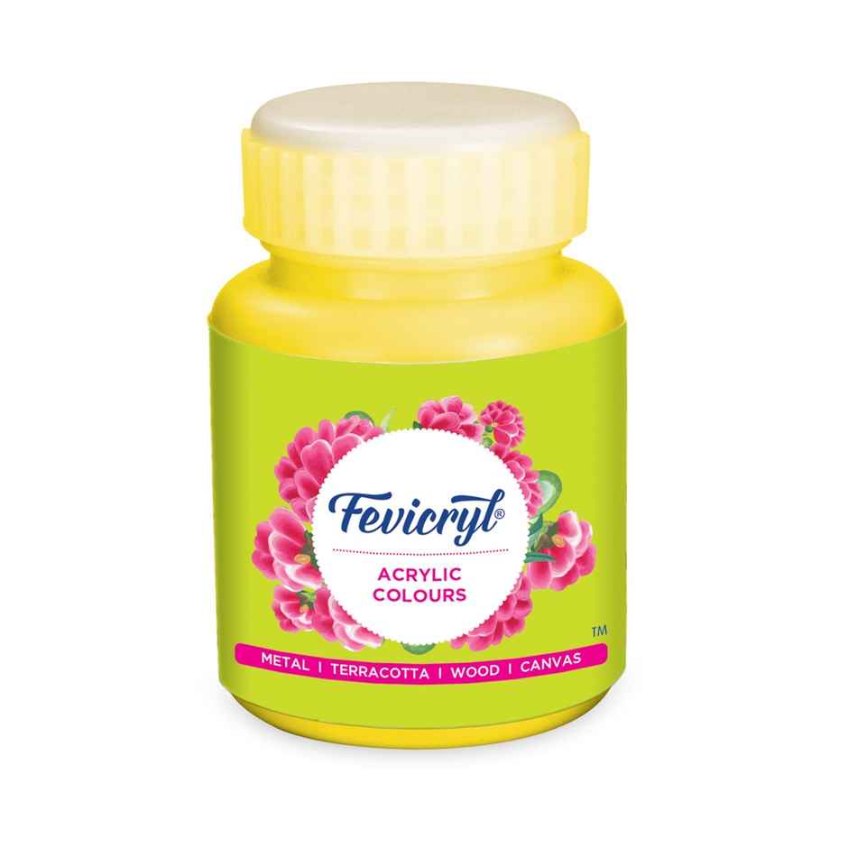 Fevicryl Acrylic Colour Lemon Yellow | Art and Craft Multisurface Paint