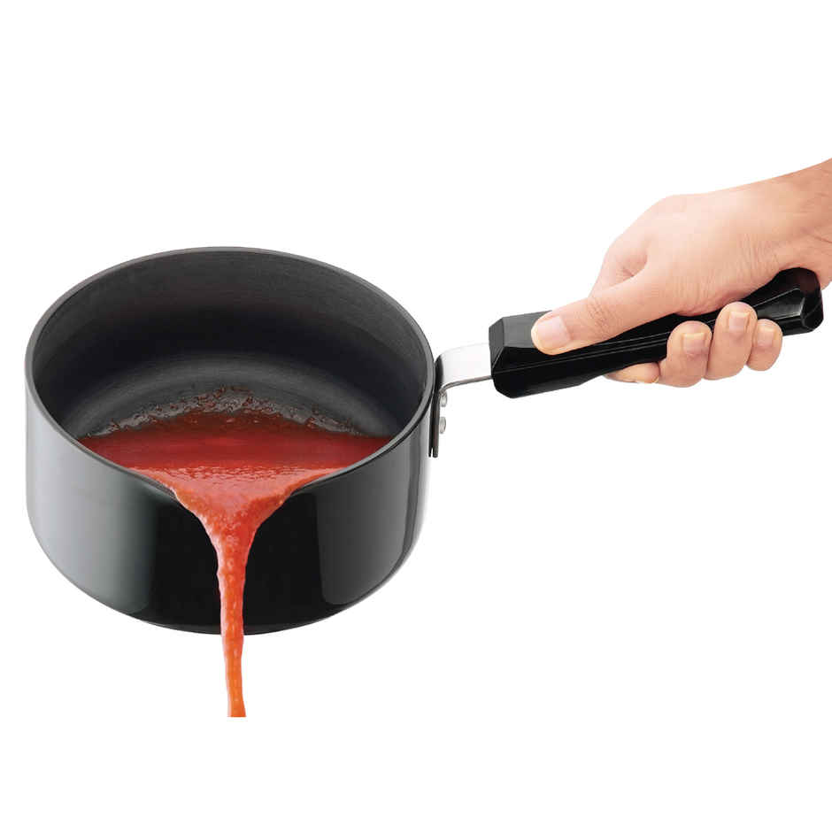 Hawkins Futura Hard Anodised Saucepan | 1.5 L | Black