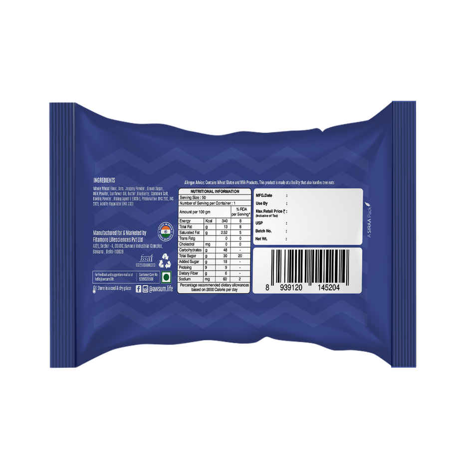 Awsum Better Bake Blueberry Muffin | Soft & Fruity