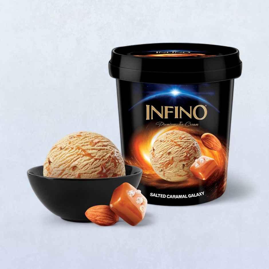 Infino Salted Caramel Galaxy Ice Cream Cup Combo