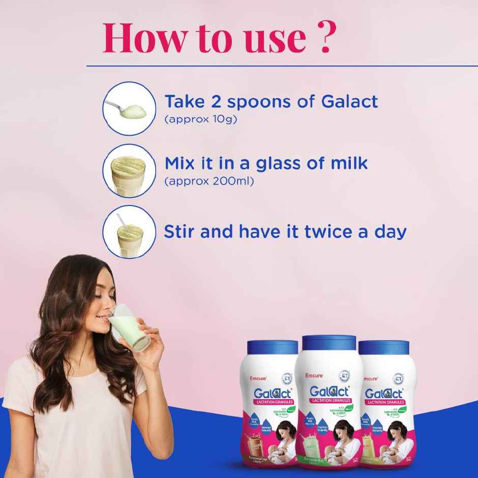 Galact Granules | Lactation Supplement with Shatavari | Chocolate Flavour