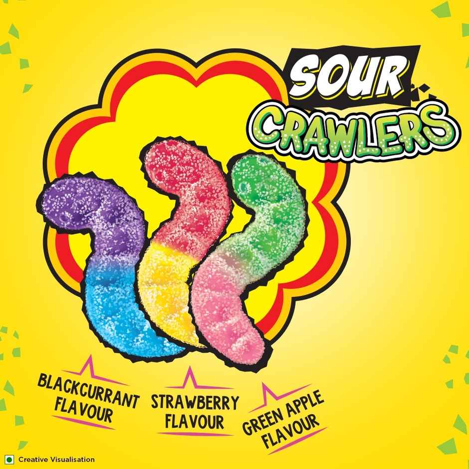 Chupa Chups Assorted Flavour Crawlers, Jelly