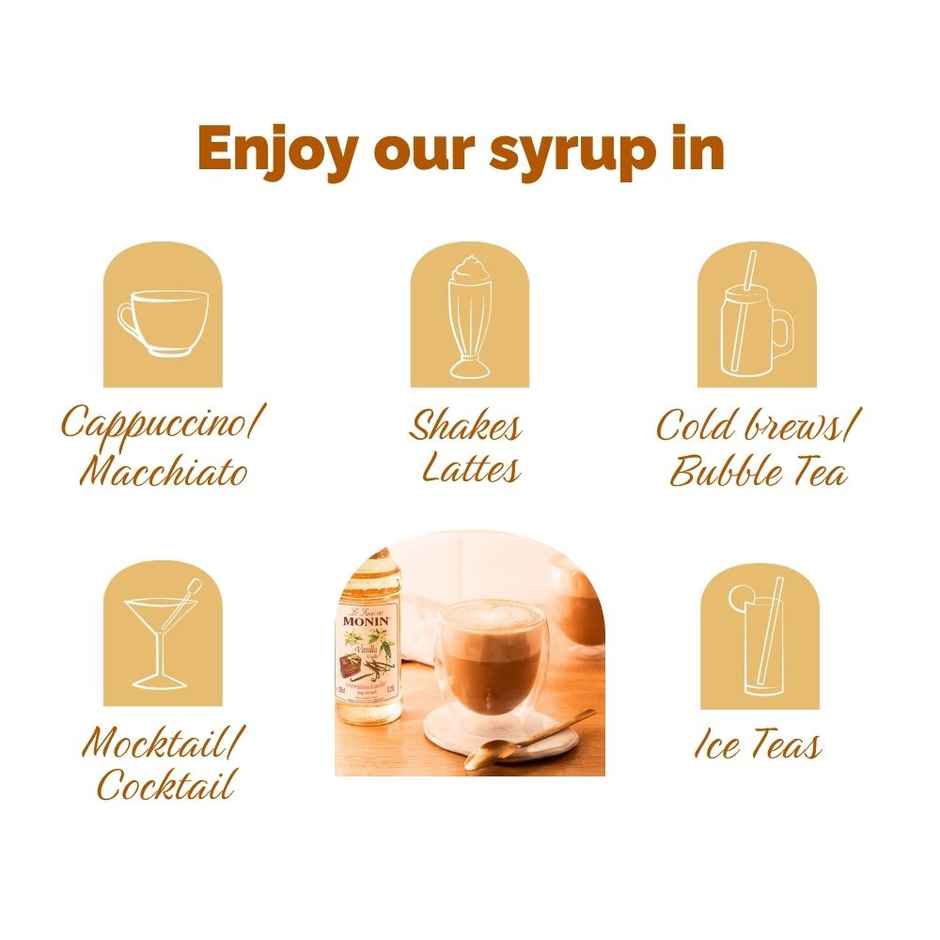 Monin French Vanilla Syrup for Coffee,Shakes and Mocktails