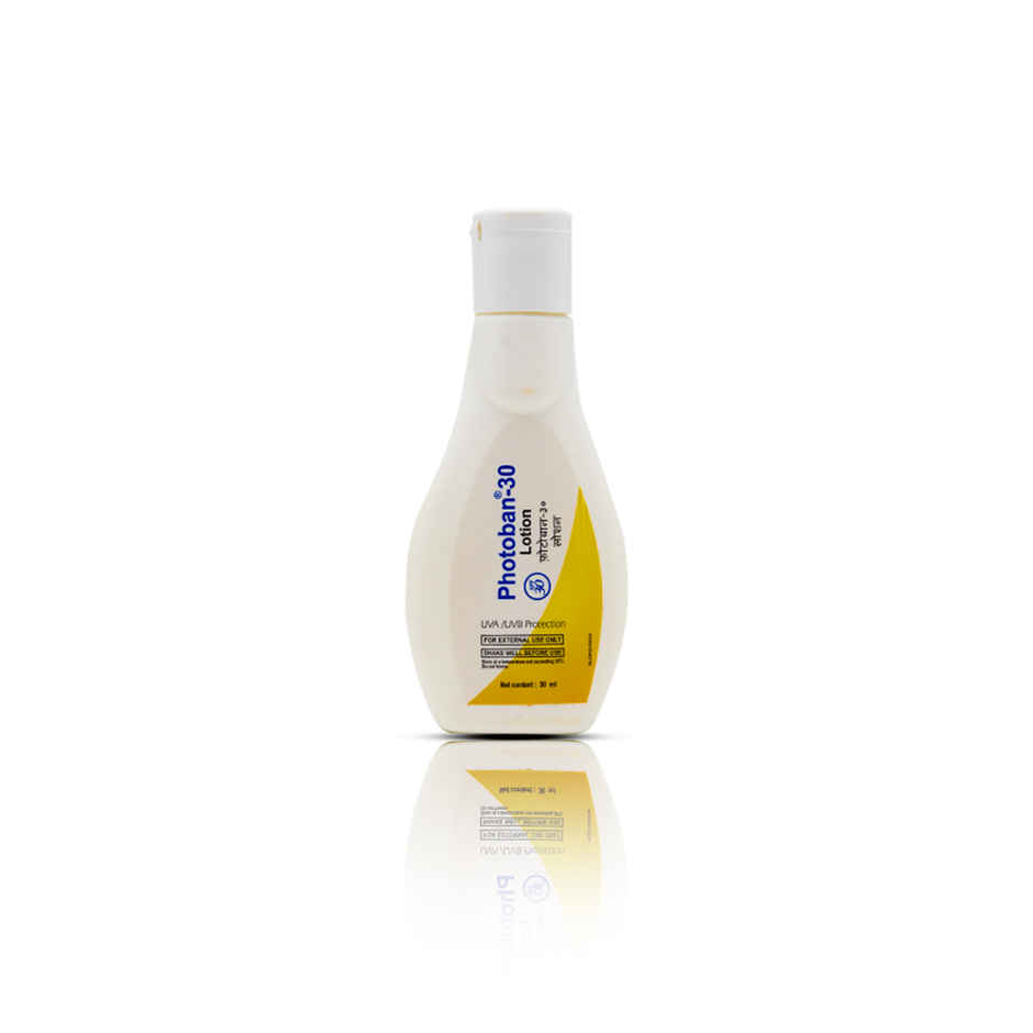 Photoban 30 Sunscreen Lotion SPF 30, Broad Spectrum UVA/UVB Protection, Lightweight & Non-Greasy Formula