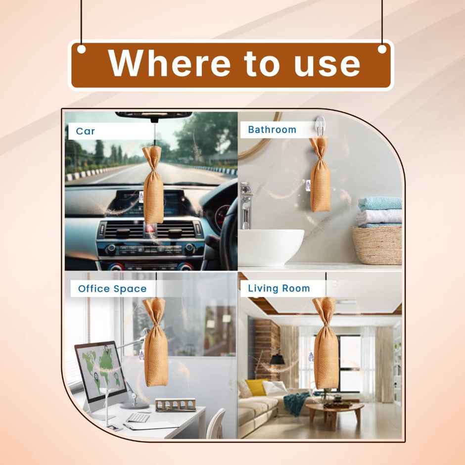 Oudh Camphor Pouch by Air Karpure | Car, Bathroom, Wardrobe & Room Freshener | From House of Cycle