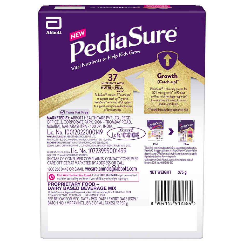 PediaSure Scientifically Designed Vanilla Drink Mix| For 2 - 6 years Kids