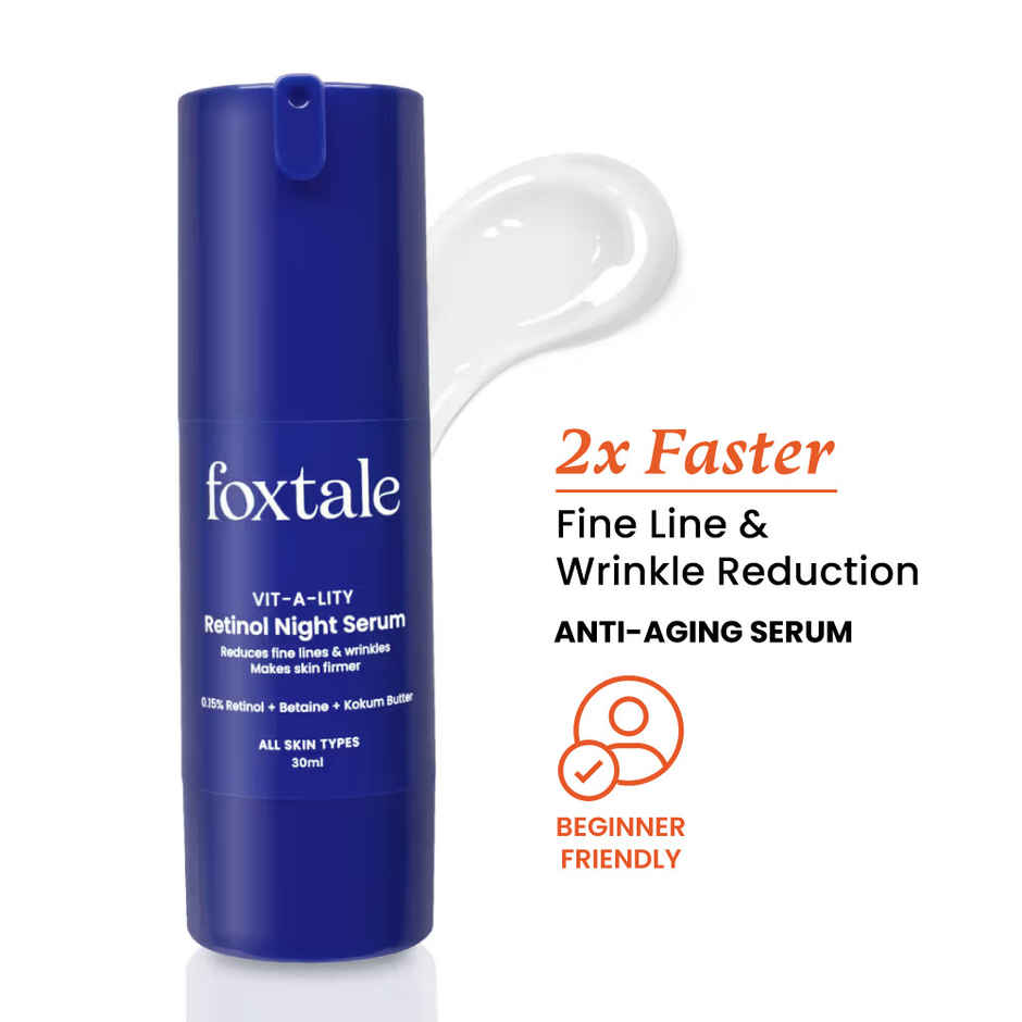 Foxtale 0.15% Retinol Anti Ageing Face Serum, Reduces Wrinkles