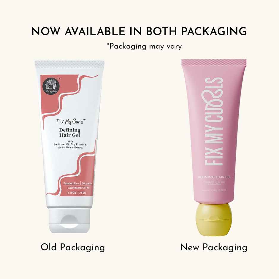 Fix My Curls Defining Hair Gel Enriched With Sunflower Oil & Keratin Strong Hold Curl Sculpting Gel