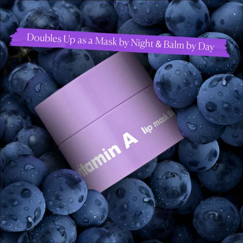 Tha Face Shop Vitamin A Lip Balm Mask With Blueberry Extract & Shea Butter For Soft & Juicy Lips