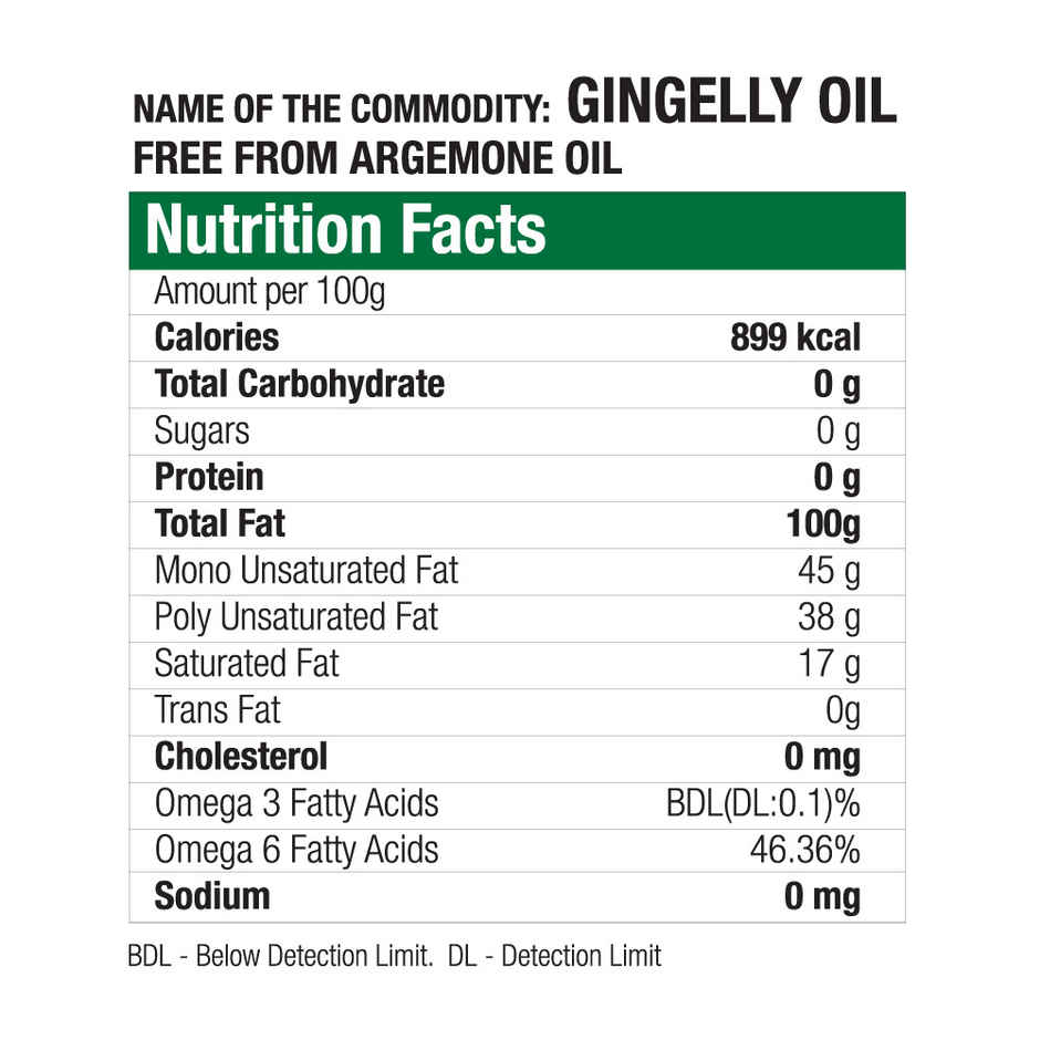 Ras Chekku Gingelly Oil Bottle - Cold Pressed Oil