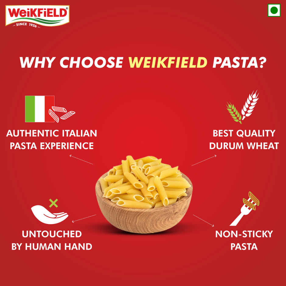 Weikfield Penne Pasta|Durum Wheat Semolina Healthy Pasta|Rich in Protein & Fibre