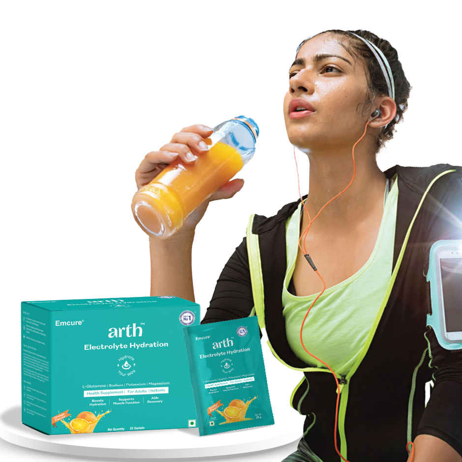 Arth By Emcure Electrolyte Hydration Boosts Energy Orange flavour