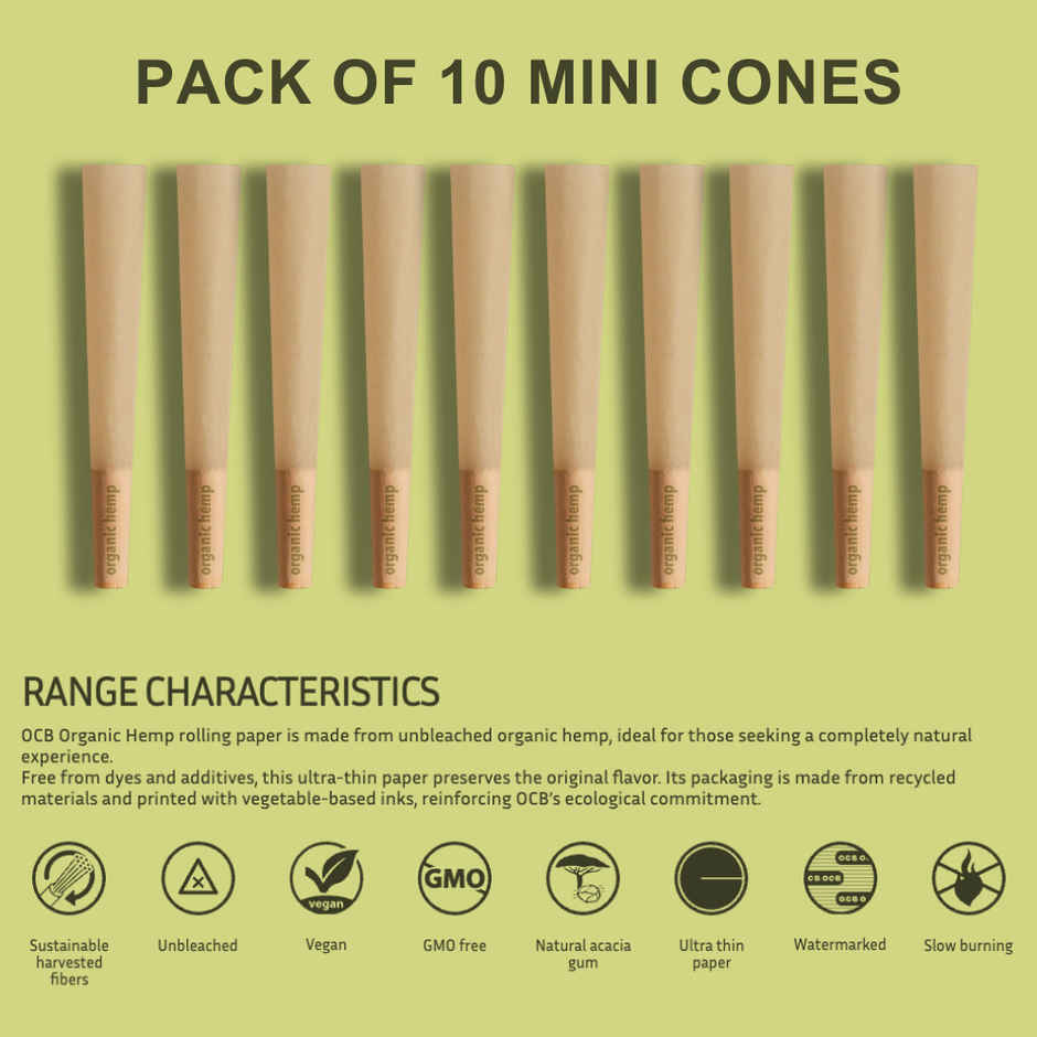 OCB France Organic Hemp Pre Roll Cones | Mini Size