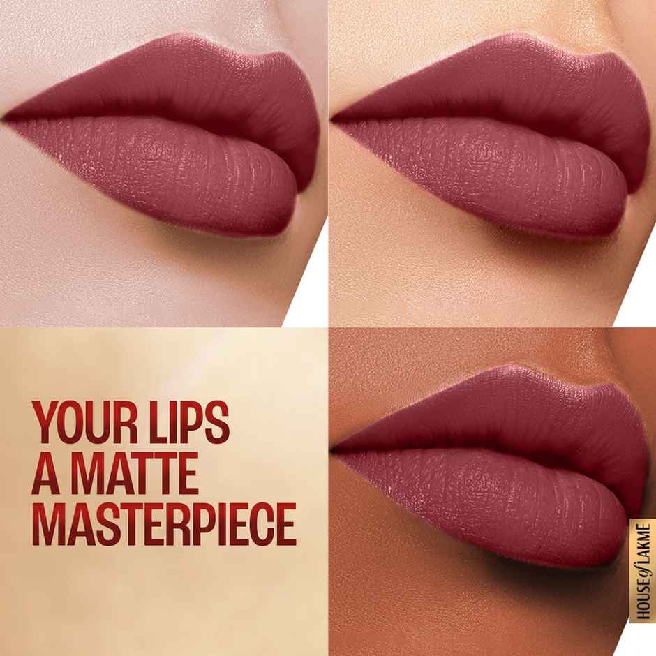 Lakme 9to5 Powerplay Priming Matte Lipstick, Lasts 16hrs, Rosy Sunday