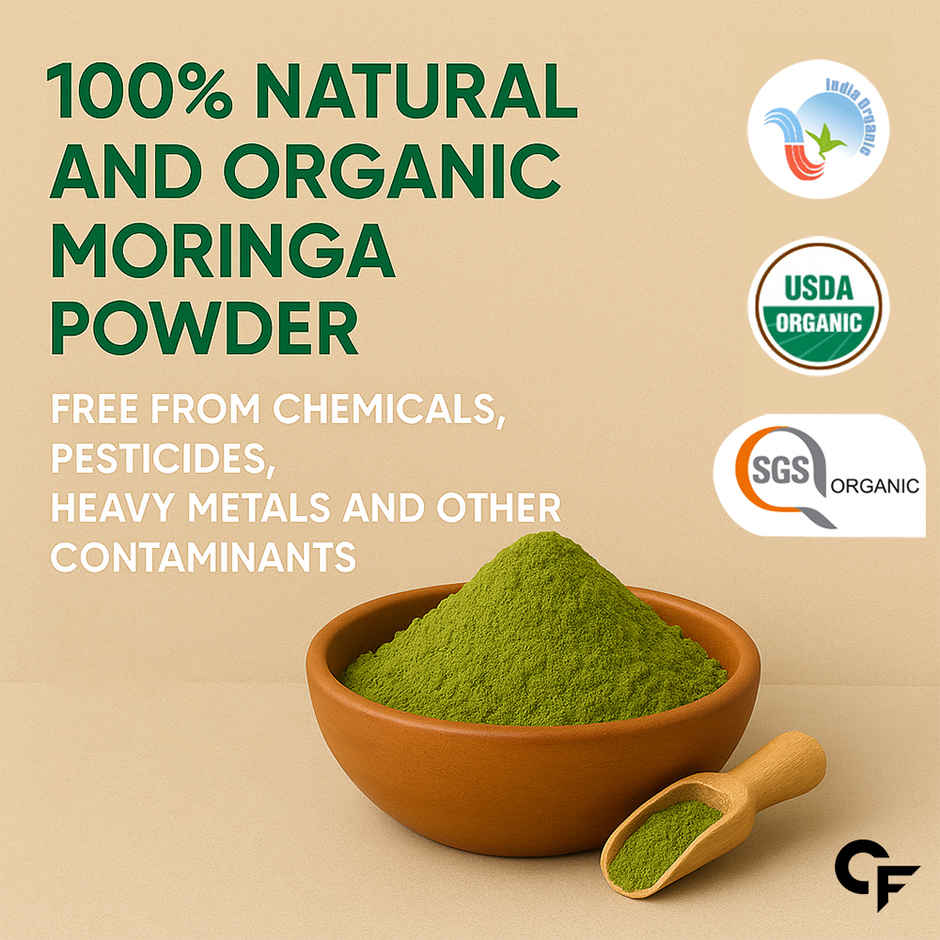 Carbamide Forte 100% Organic Moringa Powder - Moringa Oleifera USDA Certified Moringa Leaves Powder