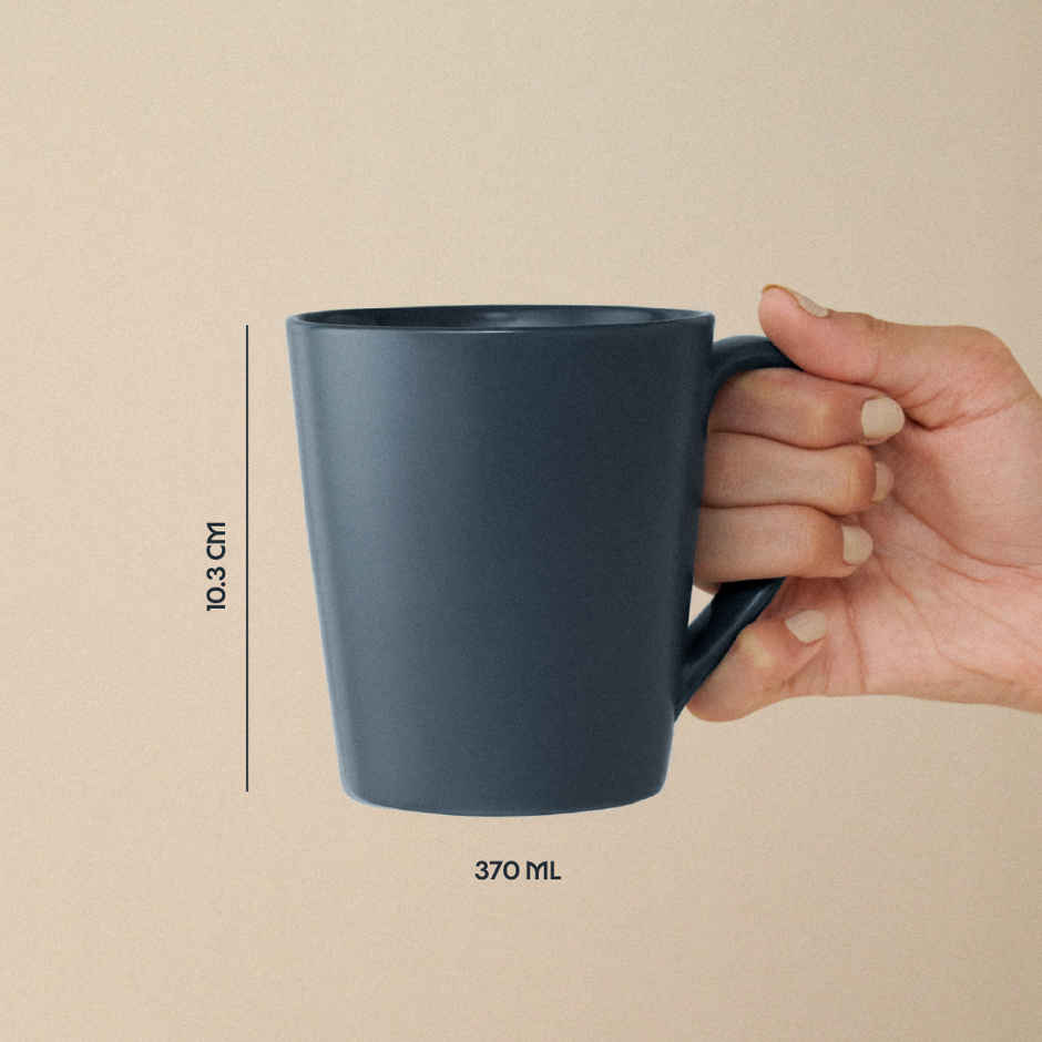 Borosil Porcelia Haven Denim Tea Coffee Porcelain Mug Set Microwave Dishwasher Safe