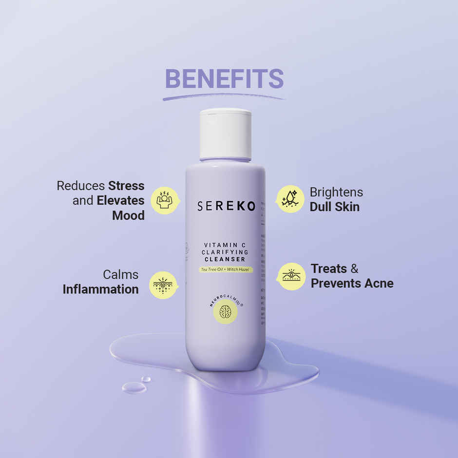 SEREKO Face Cleanser with Vitamin C & Tea Tree Oil for Brighter & Even Skin Tone