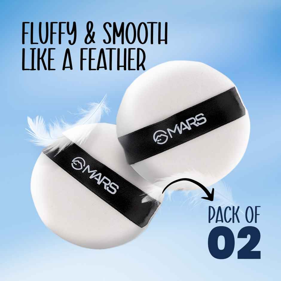 MARS Cosmetics Puffect Powder Puff With Strap | Pack Of 2