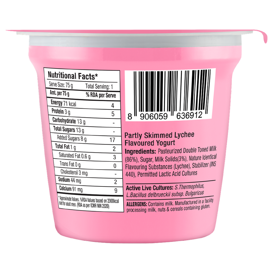Epigamia Lychee Flavoured Yogurt Combo   
