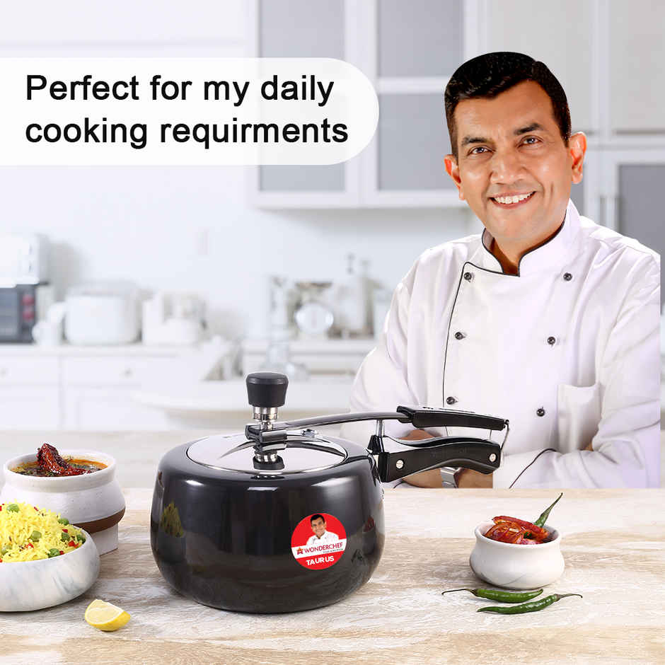 Wonderchef Taurus Hard Inner Lid Anodized Pressure Cooker ,3 Litre