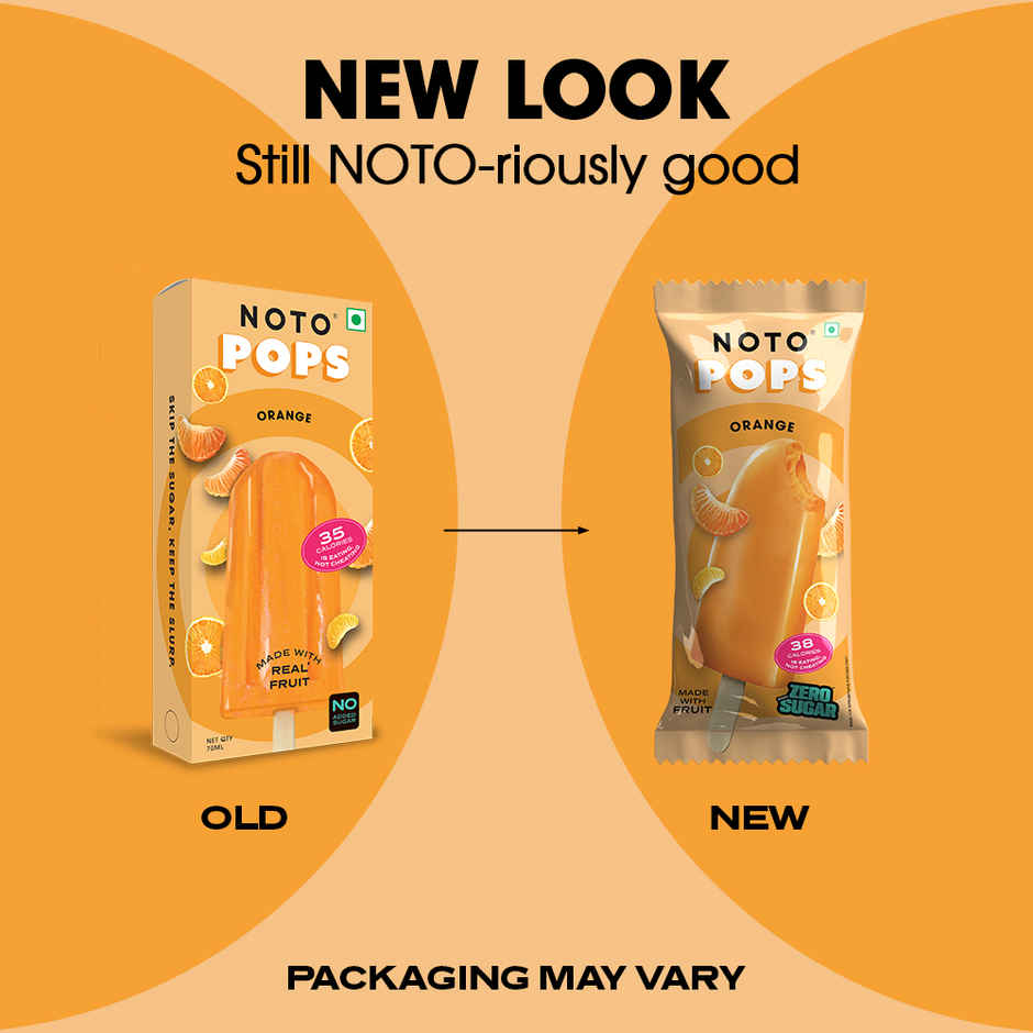 NOTO Orange Sugar Free, Guilt Free Popsicle
