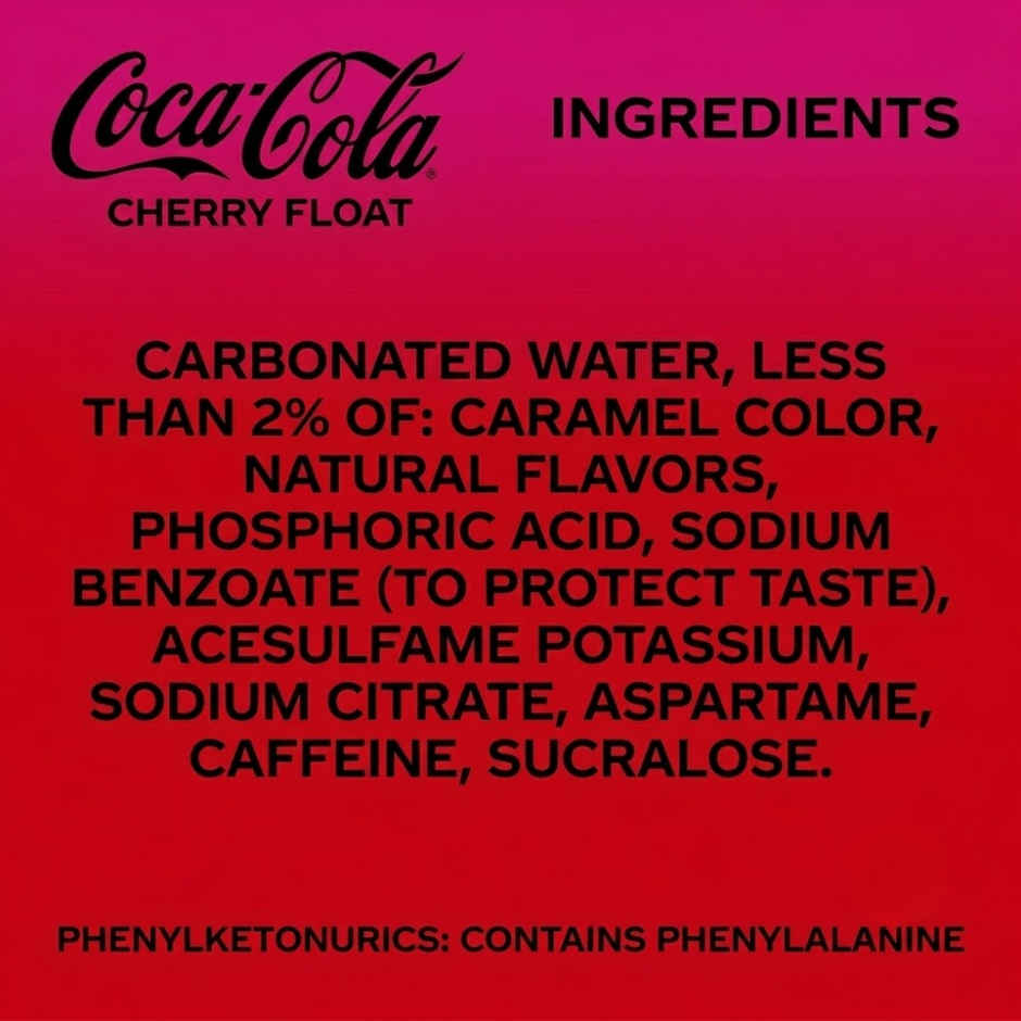 Coca-Cola Cherry Float Zero Sugar Soft Drink